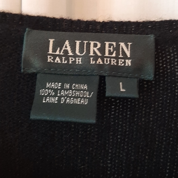 Lauren Ralph Lauren Lambswool Crest Sweater Size L - Picture 3 of 5